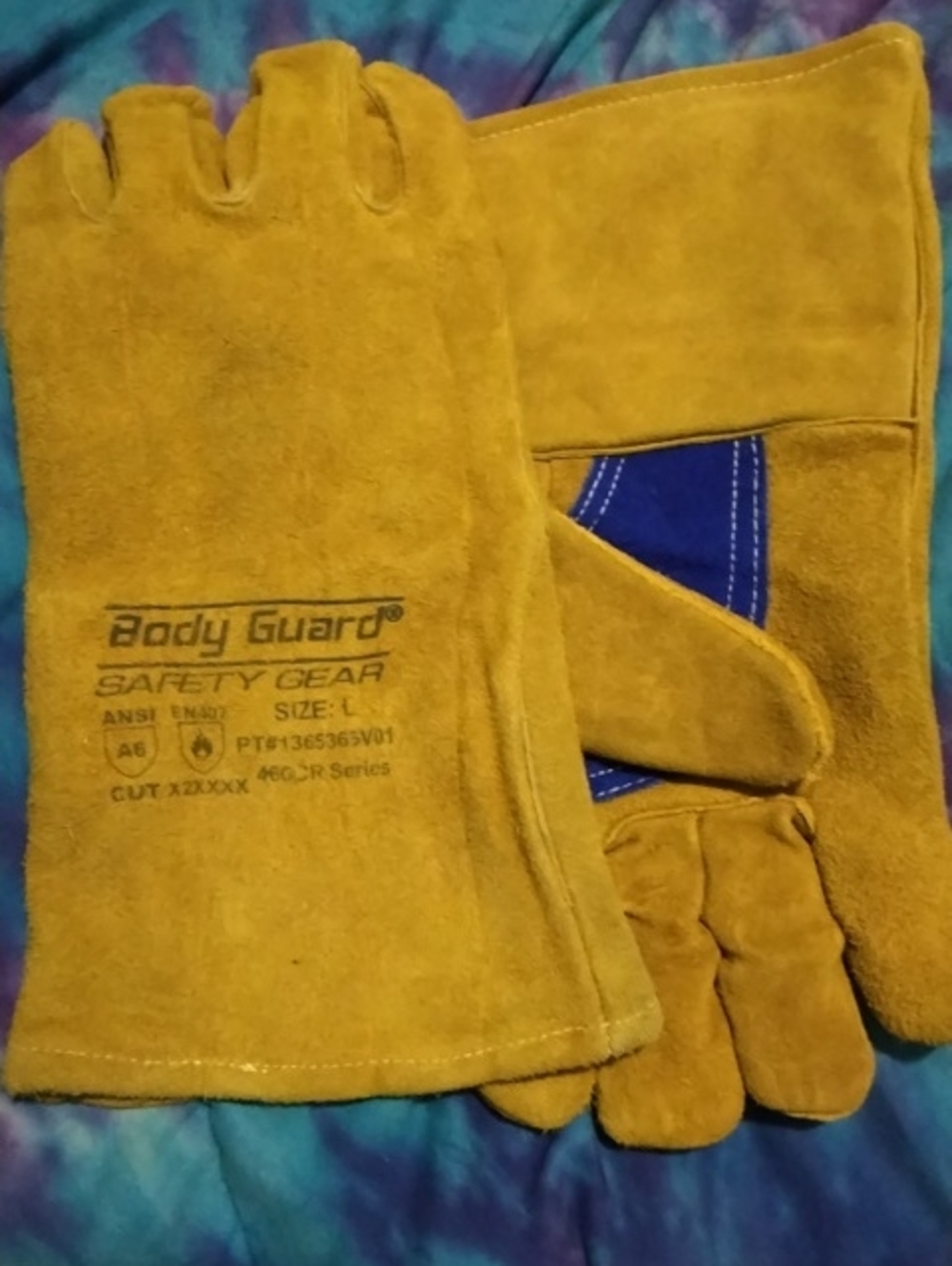 Men’s Yellow Suede Welding Gloves - Large